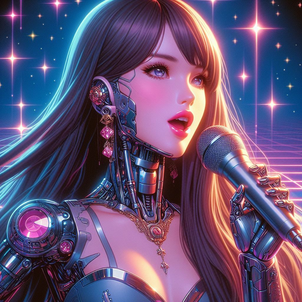 hajime sorayama retro 80s sci-fi futurism cyberpunk space be...