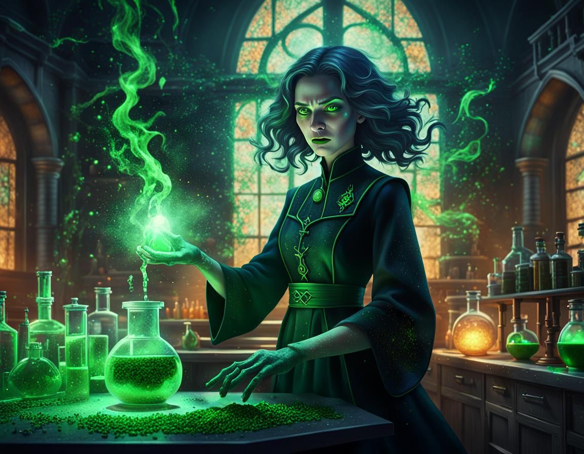 Magician scientist while executing dangerous experiments  by @Carina - manifesting artworks