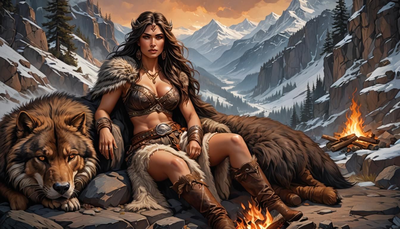 The team is taking a break at the campfire.  by @Joris