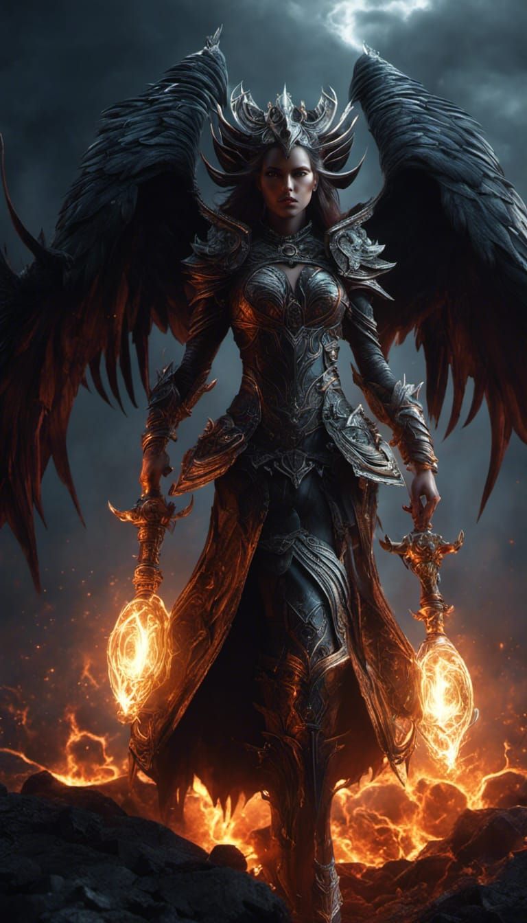 Female angel of death - AI Generated Artwork - NightCafe Creator