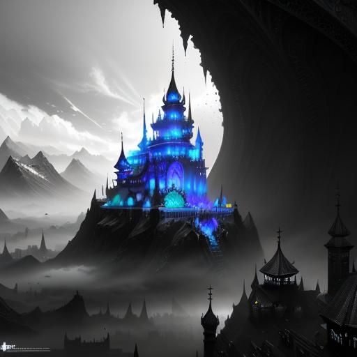 "Selective color art one color stands out vividly against a black and white background