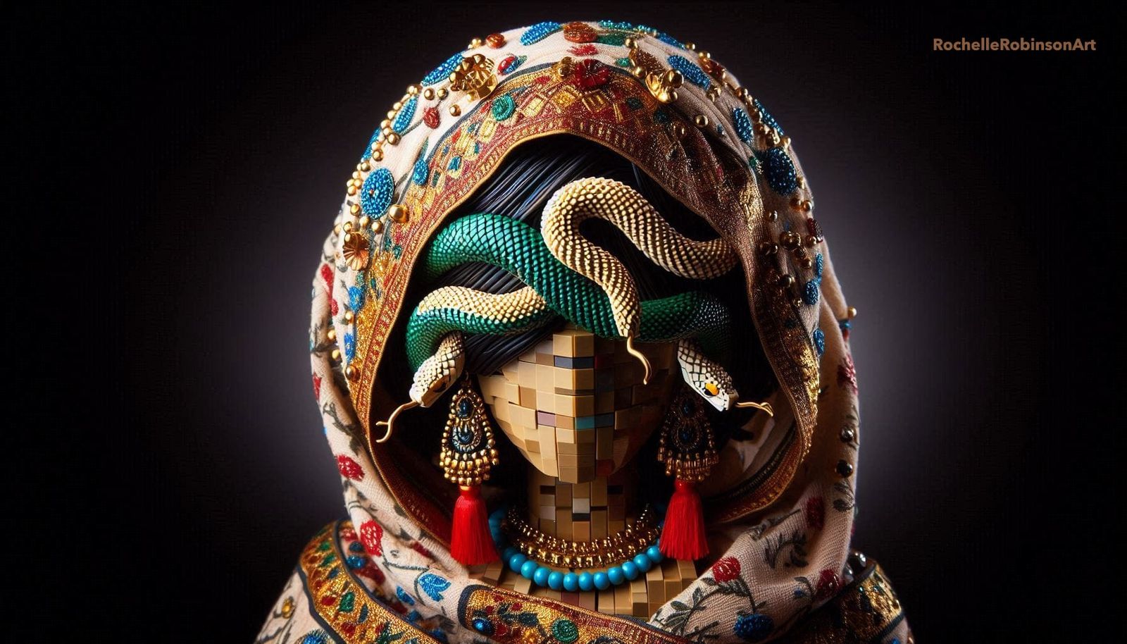 Snake Woman - Lego Art