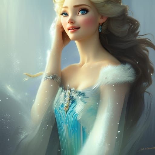 Queen Elsa - Ai Generated Artwork - Nightcafe Creator