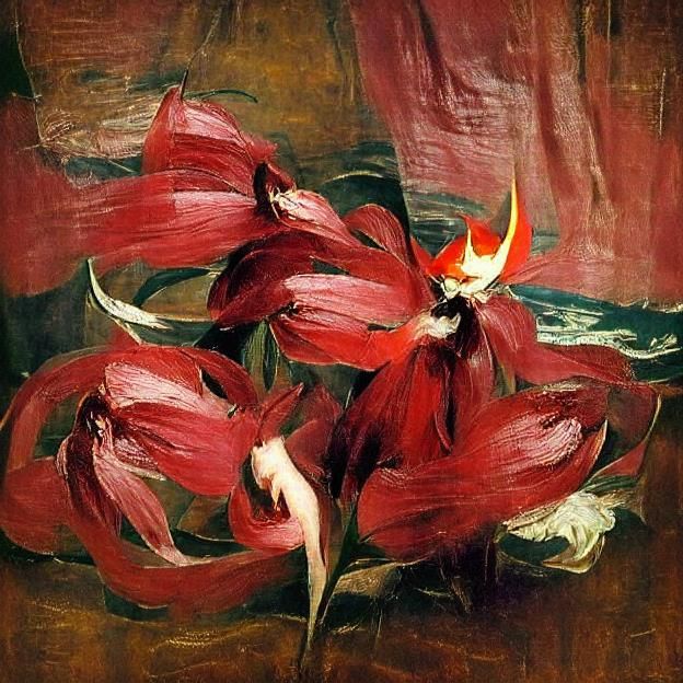 Crimson Lily Frans Hals