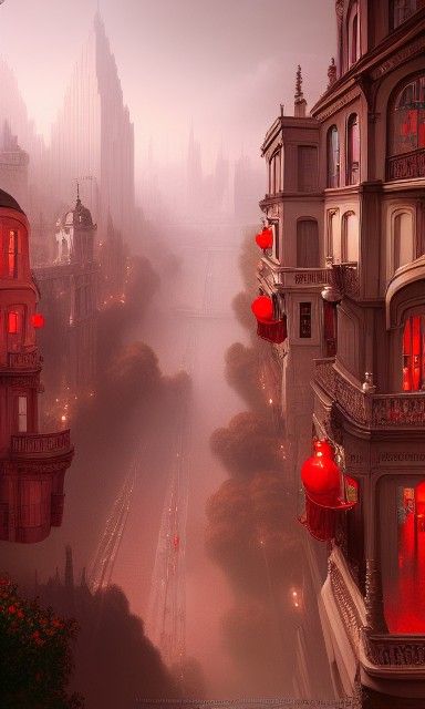 Paint the Town red Unreal Engine trending on Artstation deta...