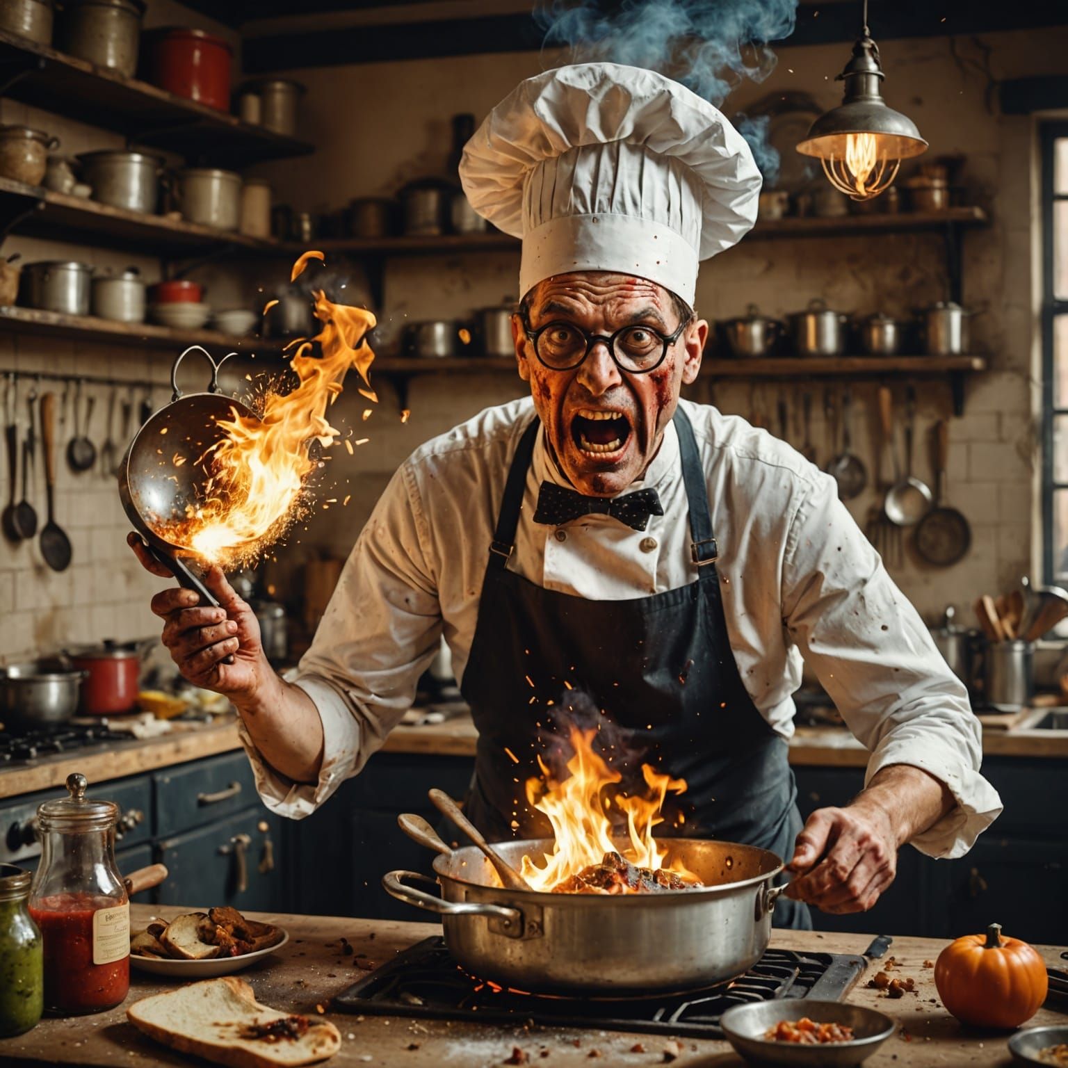 "Oops! I think it's burning!!!"🔥😆