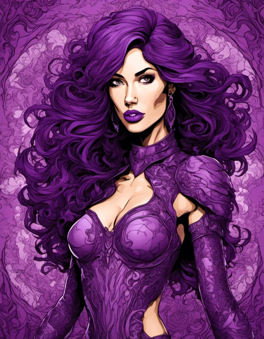 purple <lora:Selective Color Art:1.0>