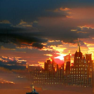 Sunset at New York