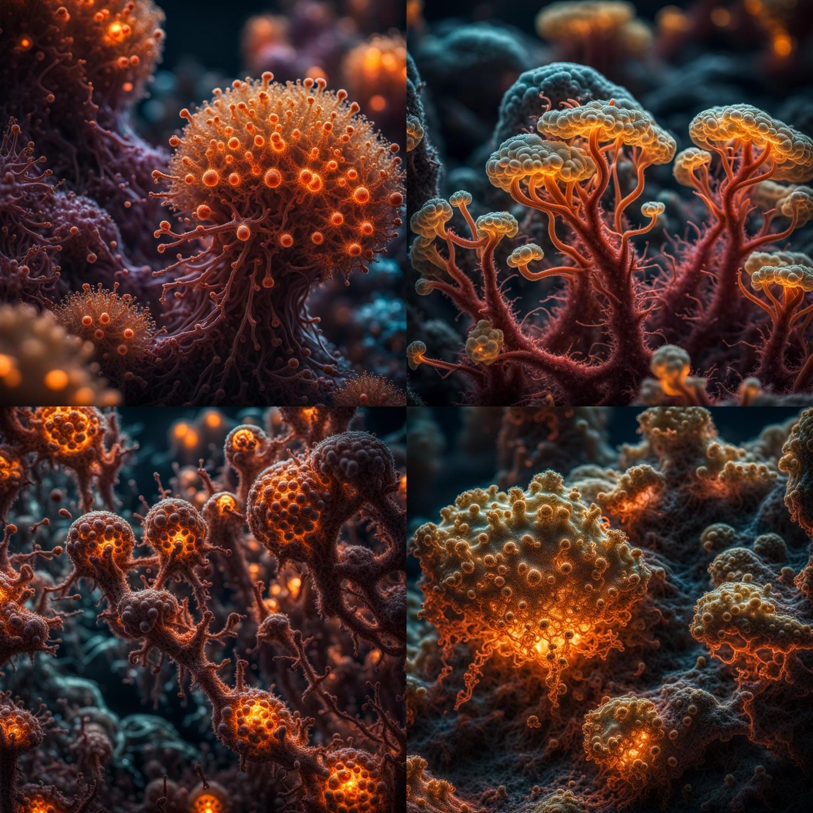 Glowing Amoebas