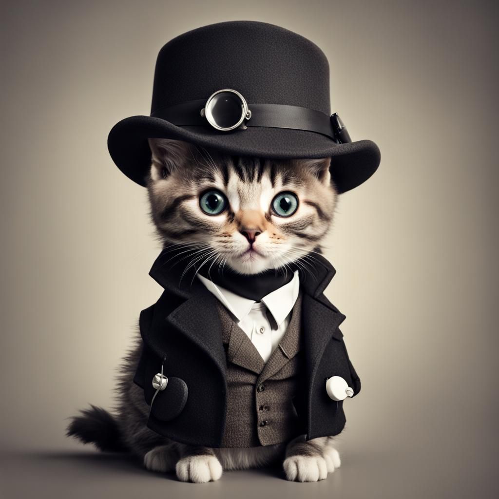 19th century police cat - AI Generated Artwork - NightCafe Creator