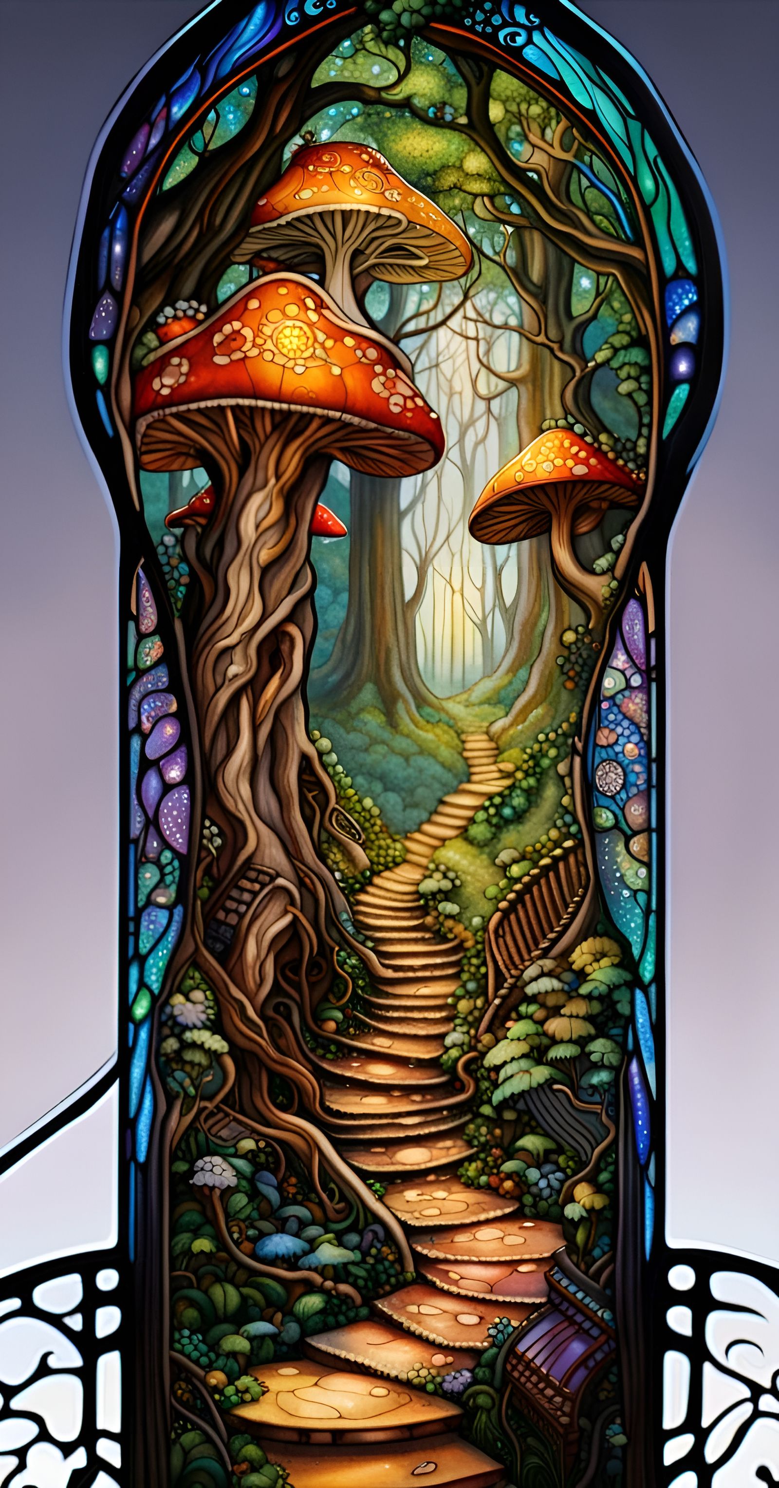 Portal into enchanted forest