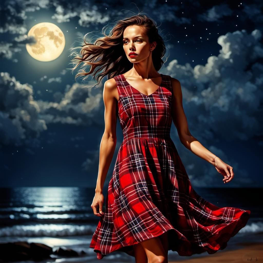 Plaid in Moonlight  by @Shywolf