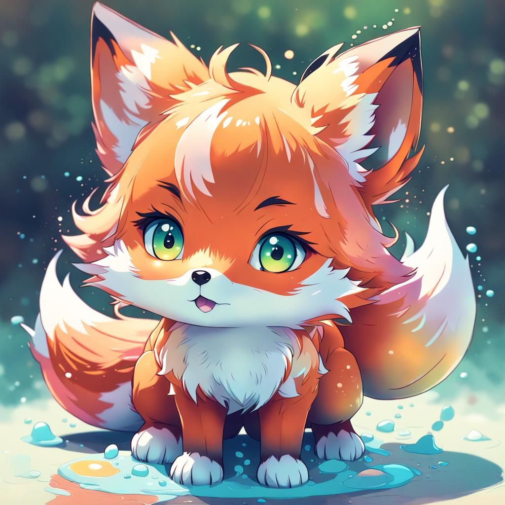 Twin tailed fox - AI Generated Artwork - NightCafe Creator