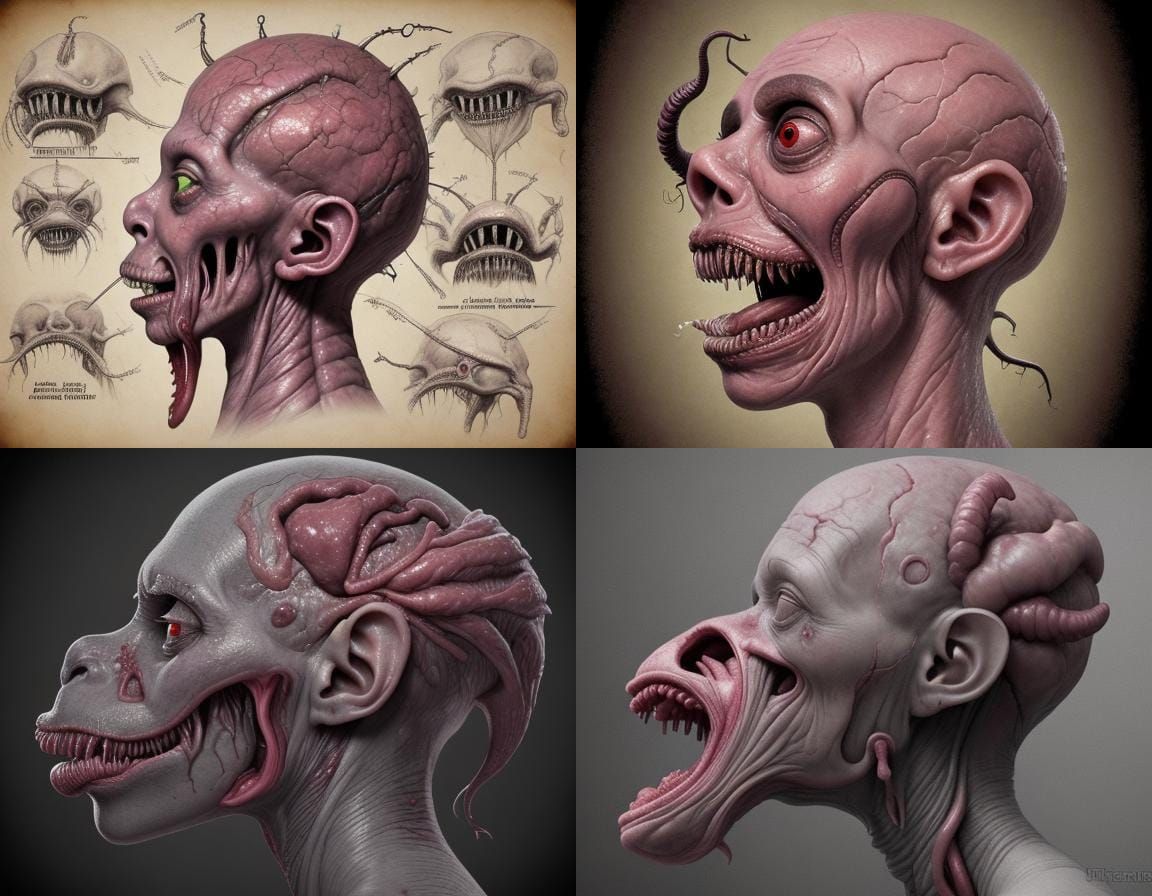 Horrific alien miasma nasty lobotomy meatus diagram homuncul...