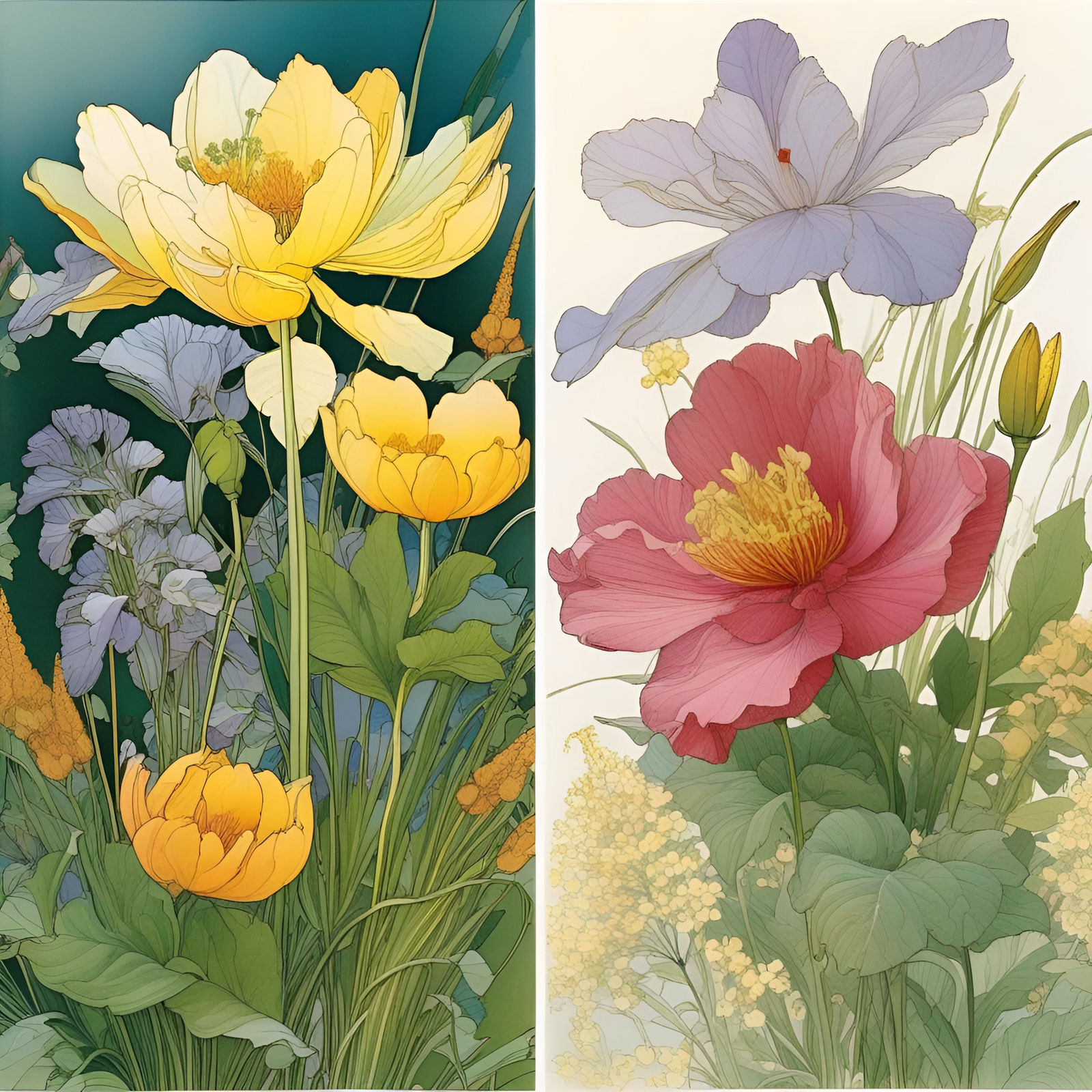 Botanical Floral Display Arrangement