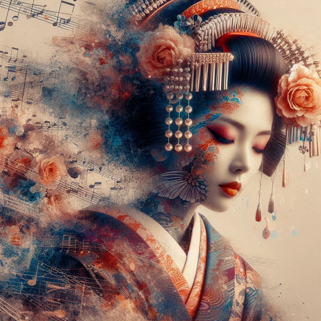 double exposure beautiful fantasy DALL-E 3 portrait landscap...