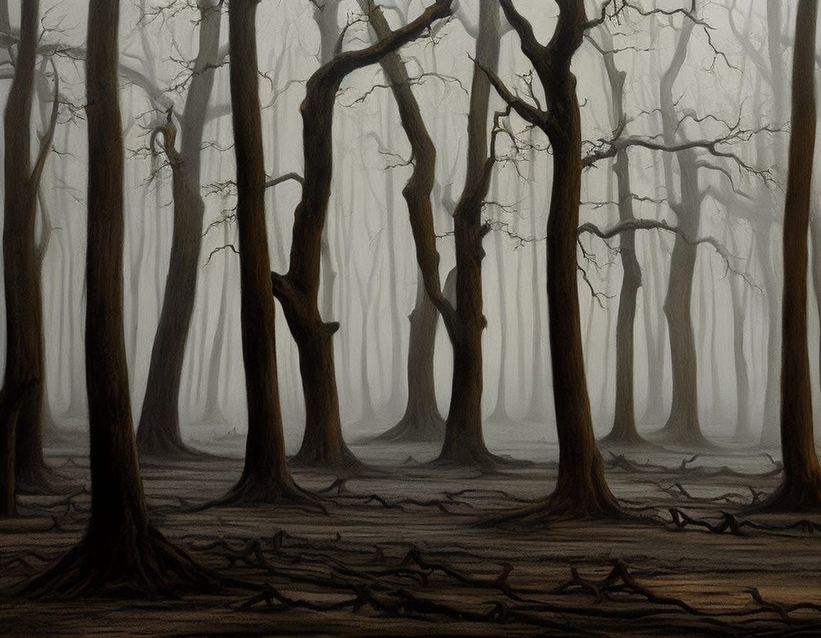 These deadwood trees - they seem to threaten me and chill my soul. - AI