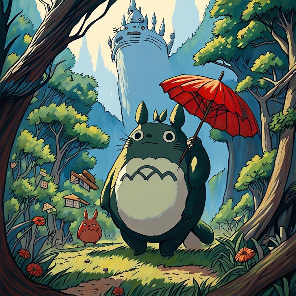 Studio ghibli Totoro - AI Generated Artwork - NightCafe Creator