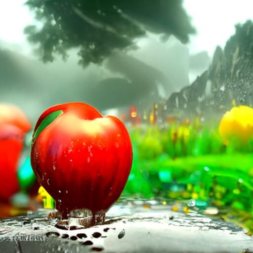 Apple in The Rain