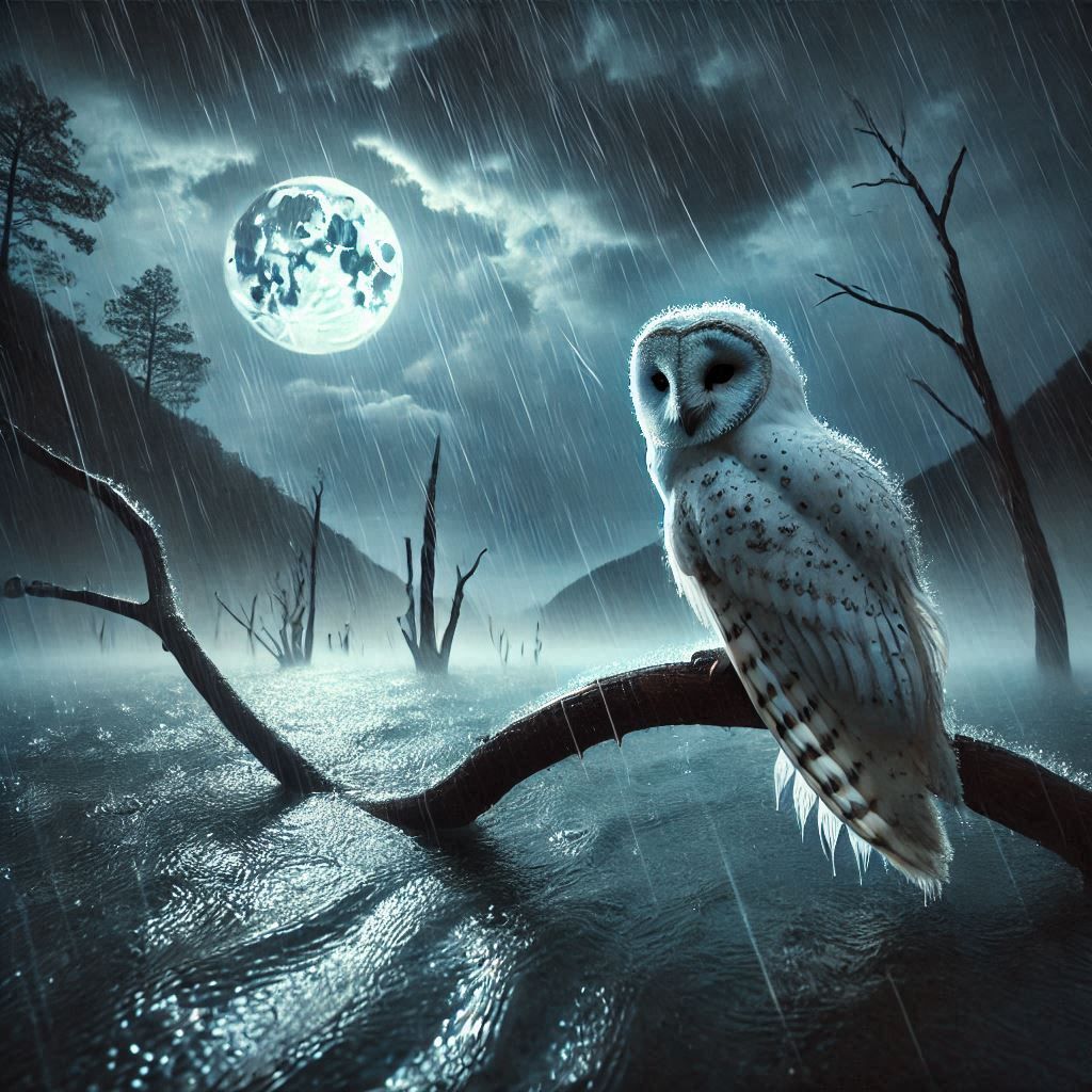 Owl Storm Rain