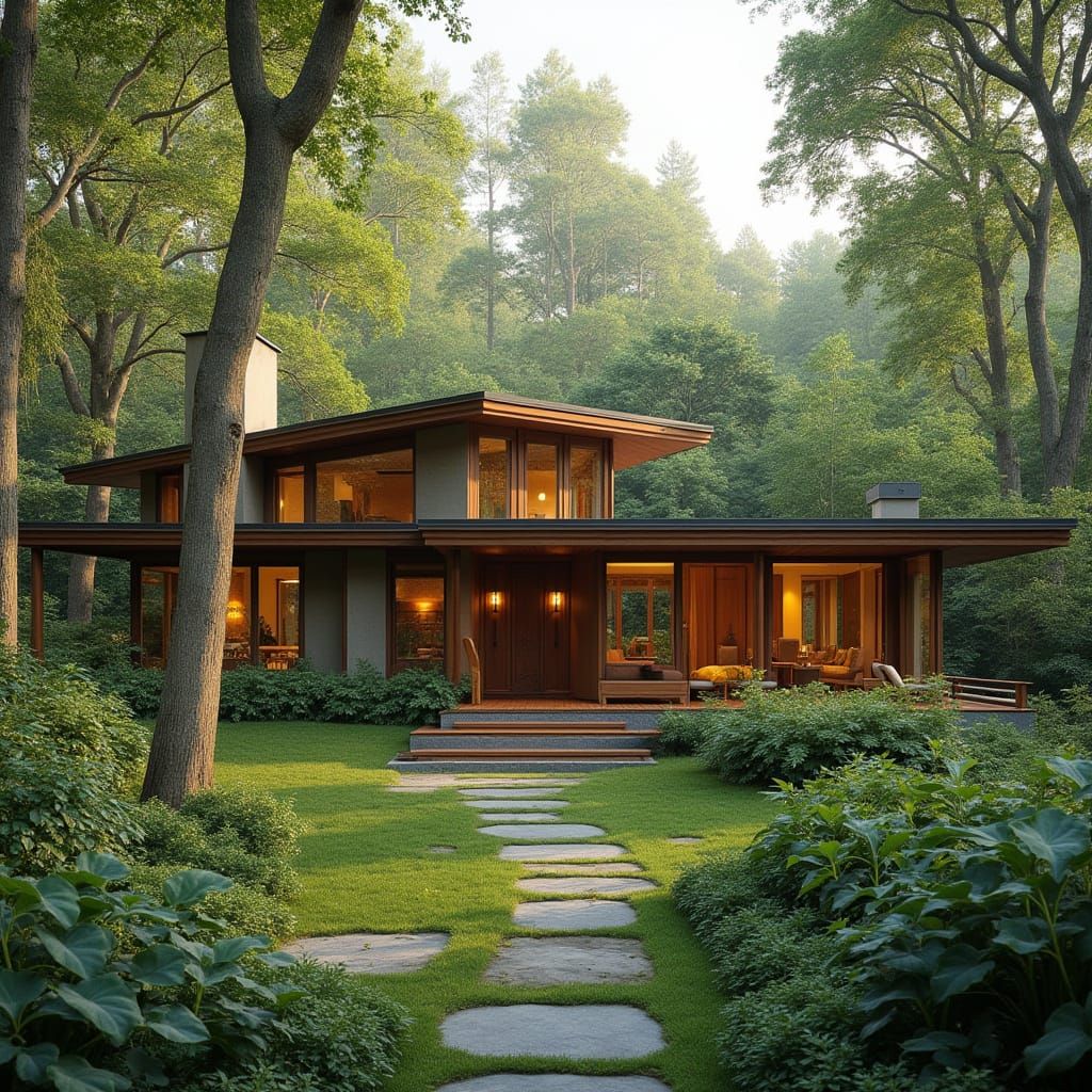 Cozy House in Organic Geometric Style