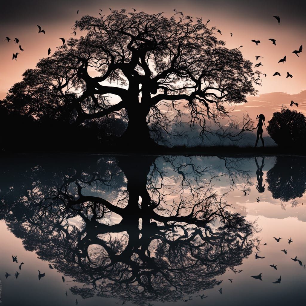 Silhouette Art  by @Cryztal Wing