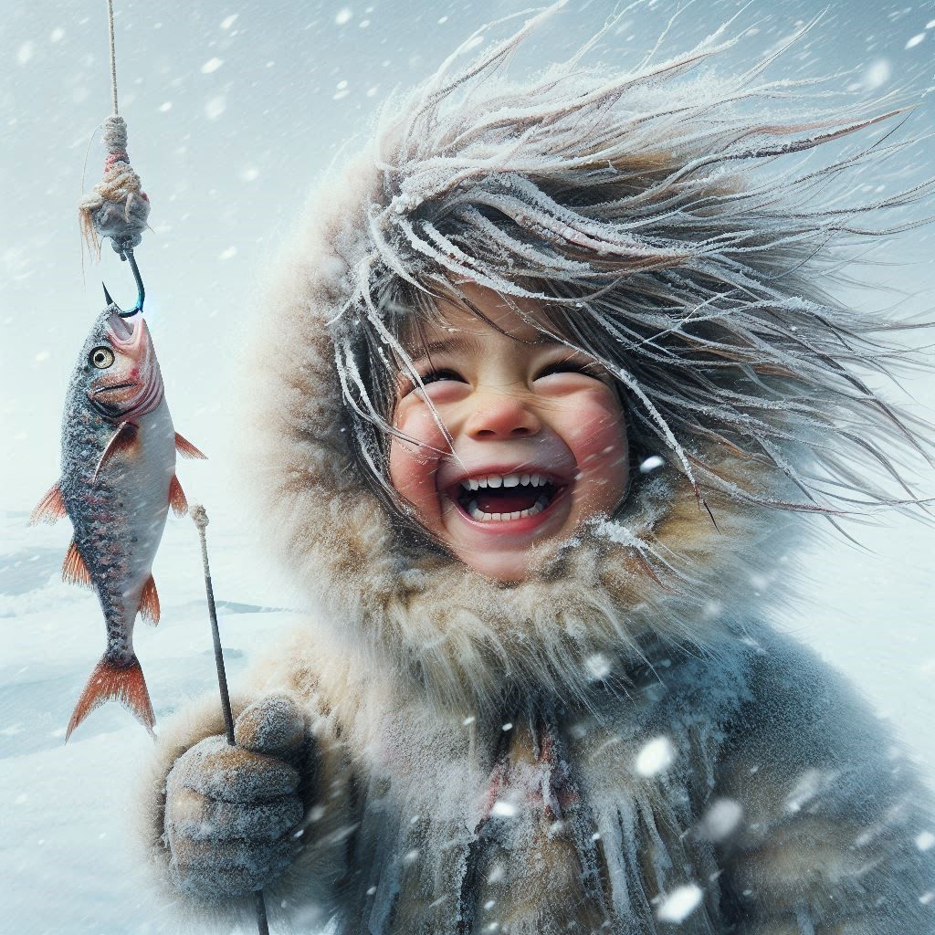 Caught My First Fish (Ice-fishing)