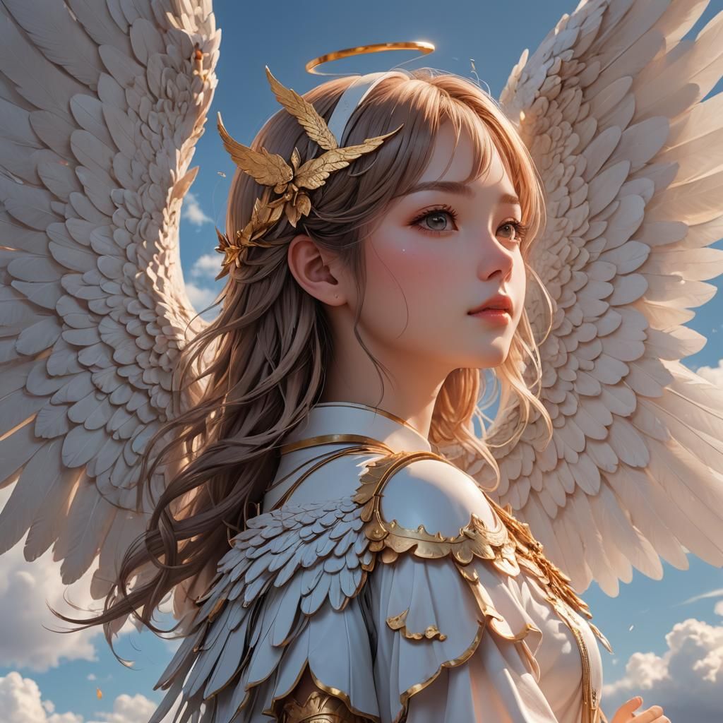 Angel Girl - 2 - AI Generated Artwork - NightCafe Creator