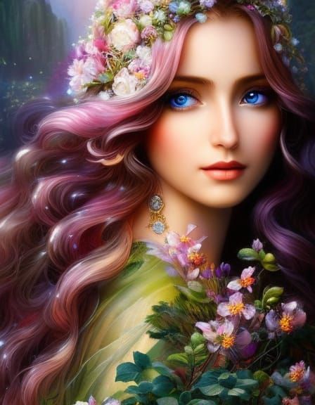 Beautiful Woman Fantasy - AI Generated Artwork - NightCafe Creator