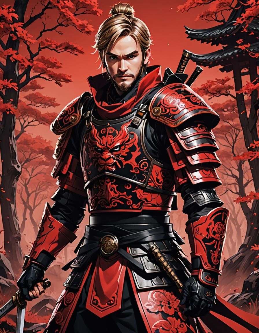 Pewdiepie samurai - AI Generated Artwork - NightCafe Creator