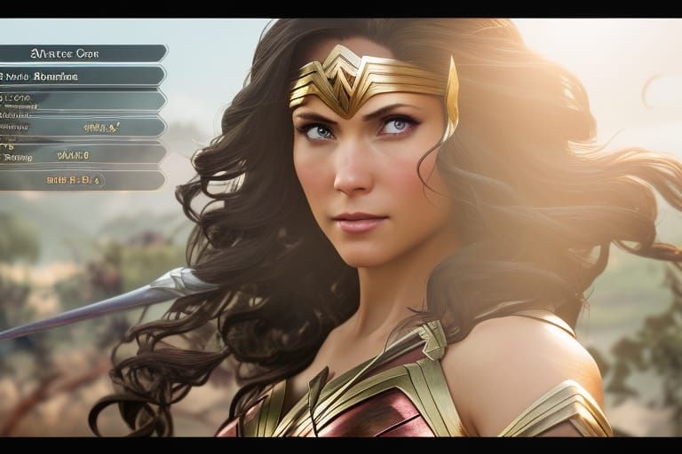 Wonder Woman RPG Video Game Character - AI Generated Artwork