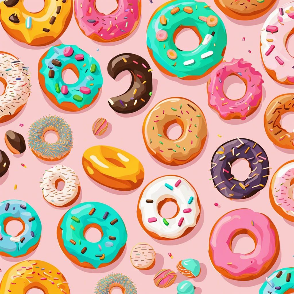 Donuts Seamless Pattern