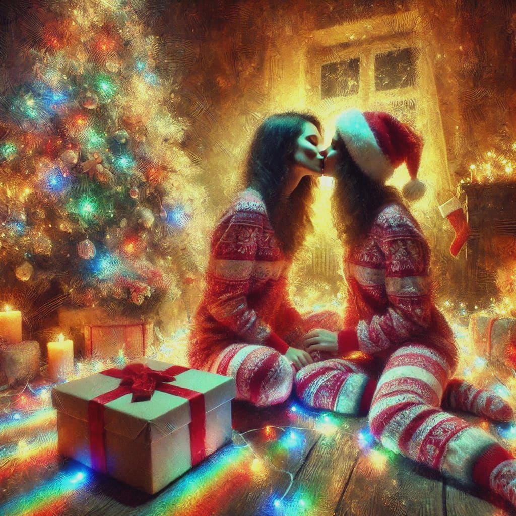 Kiss on Christmas Morning