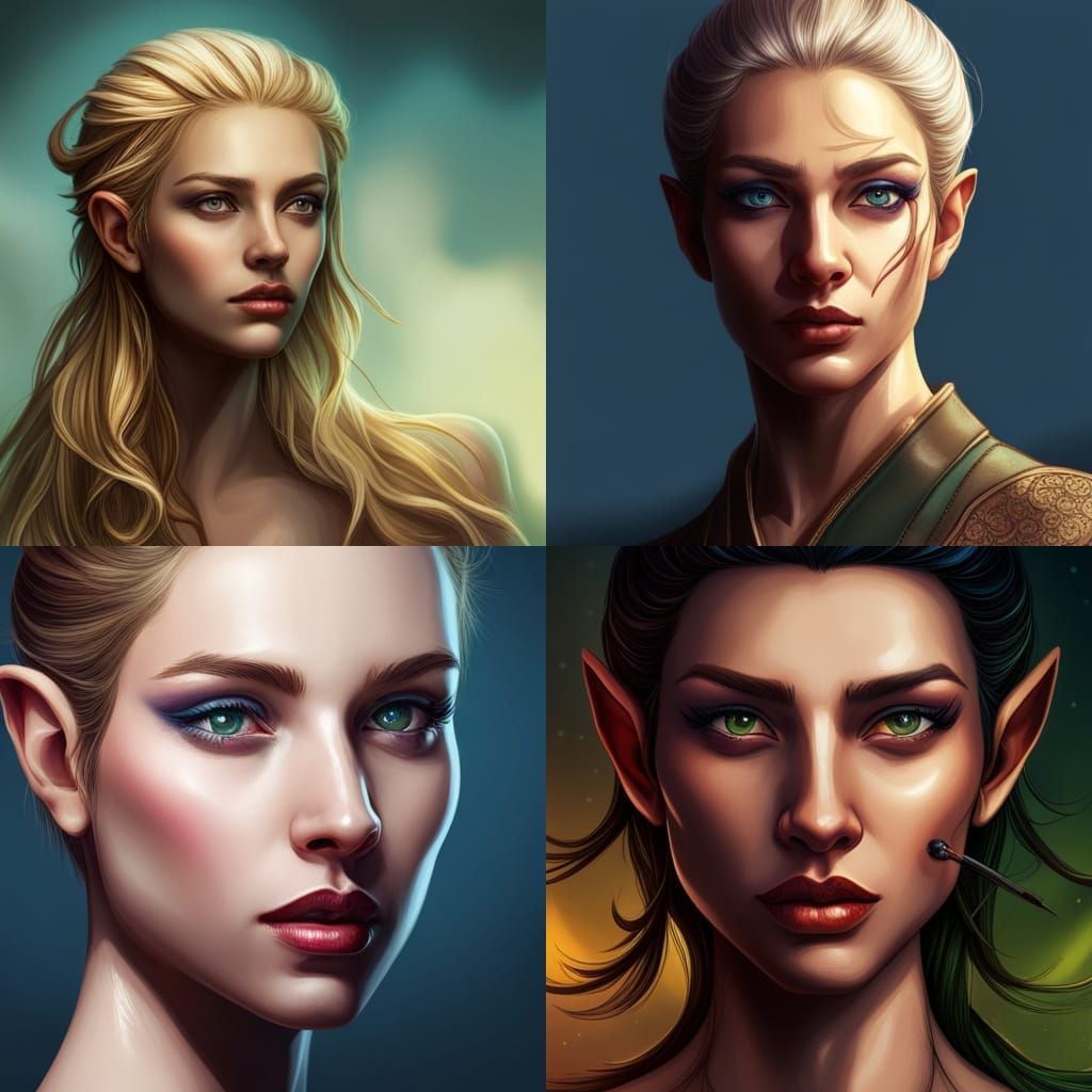 Beautiful elf face - AI Generated Artwork - NightCafe Creator