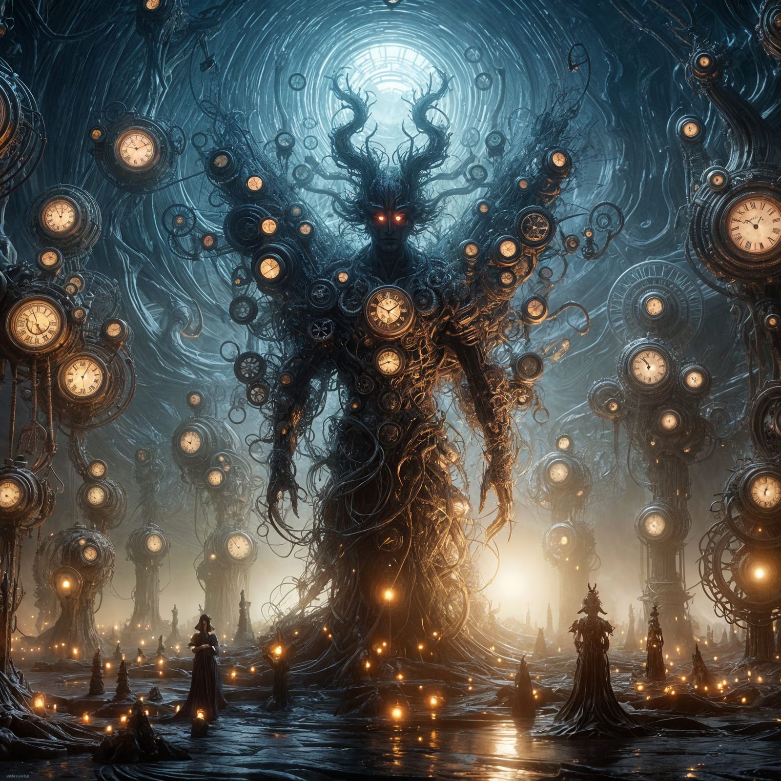 Demon composed of countless clocks (Uploaded)