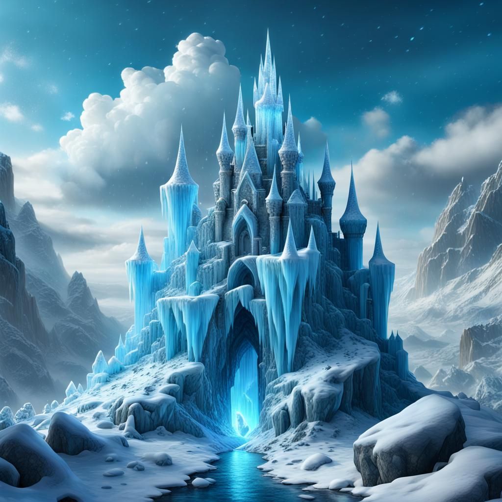 Fairytale ice castle - AI Generated Artwork - NightCafe Creator