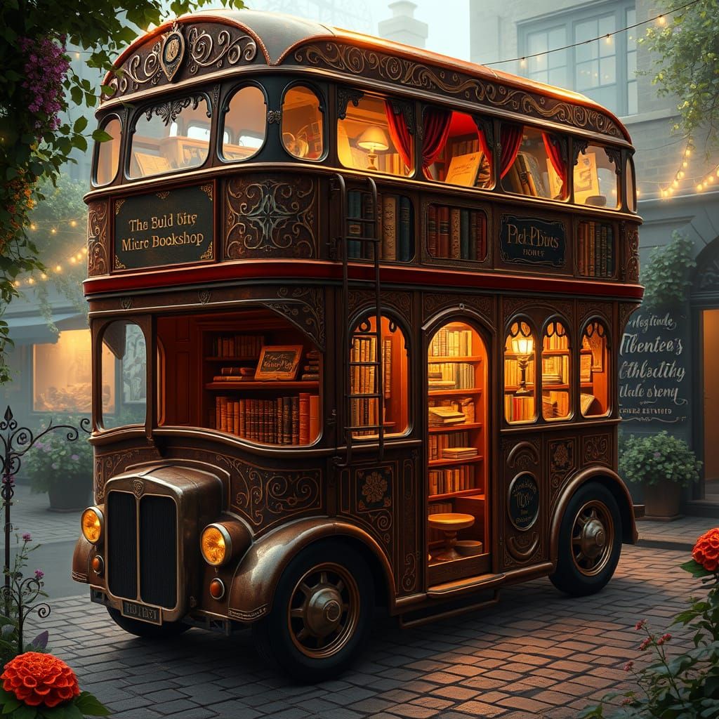 The Double Decker Library  by @Emmie-Enchanted