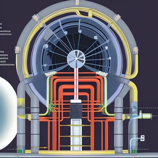 Blueprint of nuclear reactor