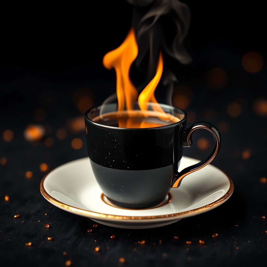 A close-up of a cup of coffee