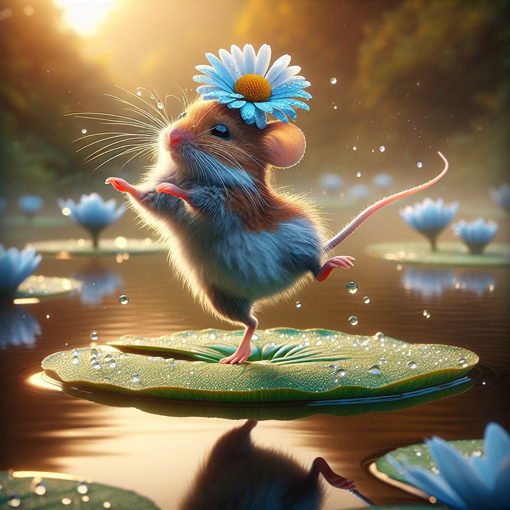 Dancing Mouse On A Lilypad