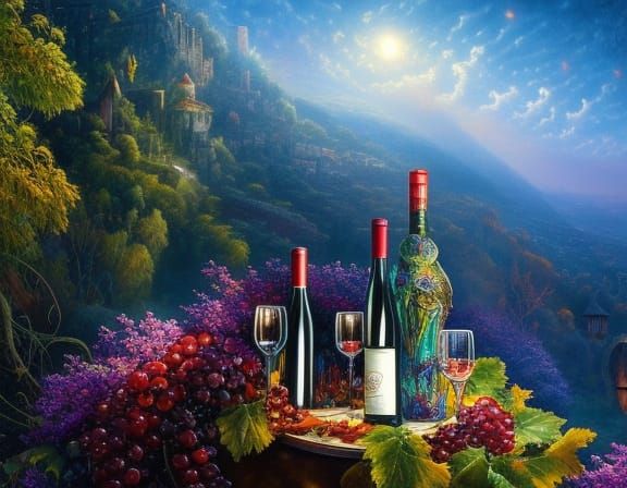 Melted time over Wine