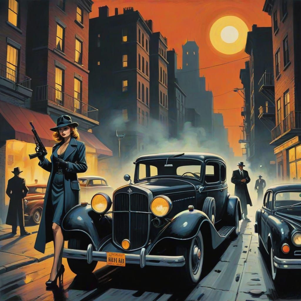 Gritty Urban Noir in the Style of Will Eisner