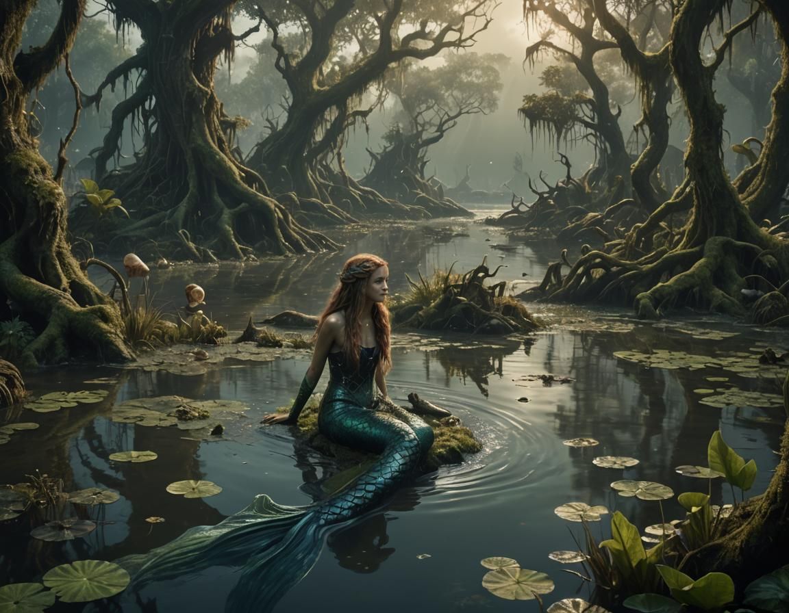 Swamp Mermaid - AI Generated Artwork - NightCafe Creator