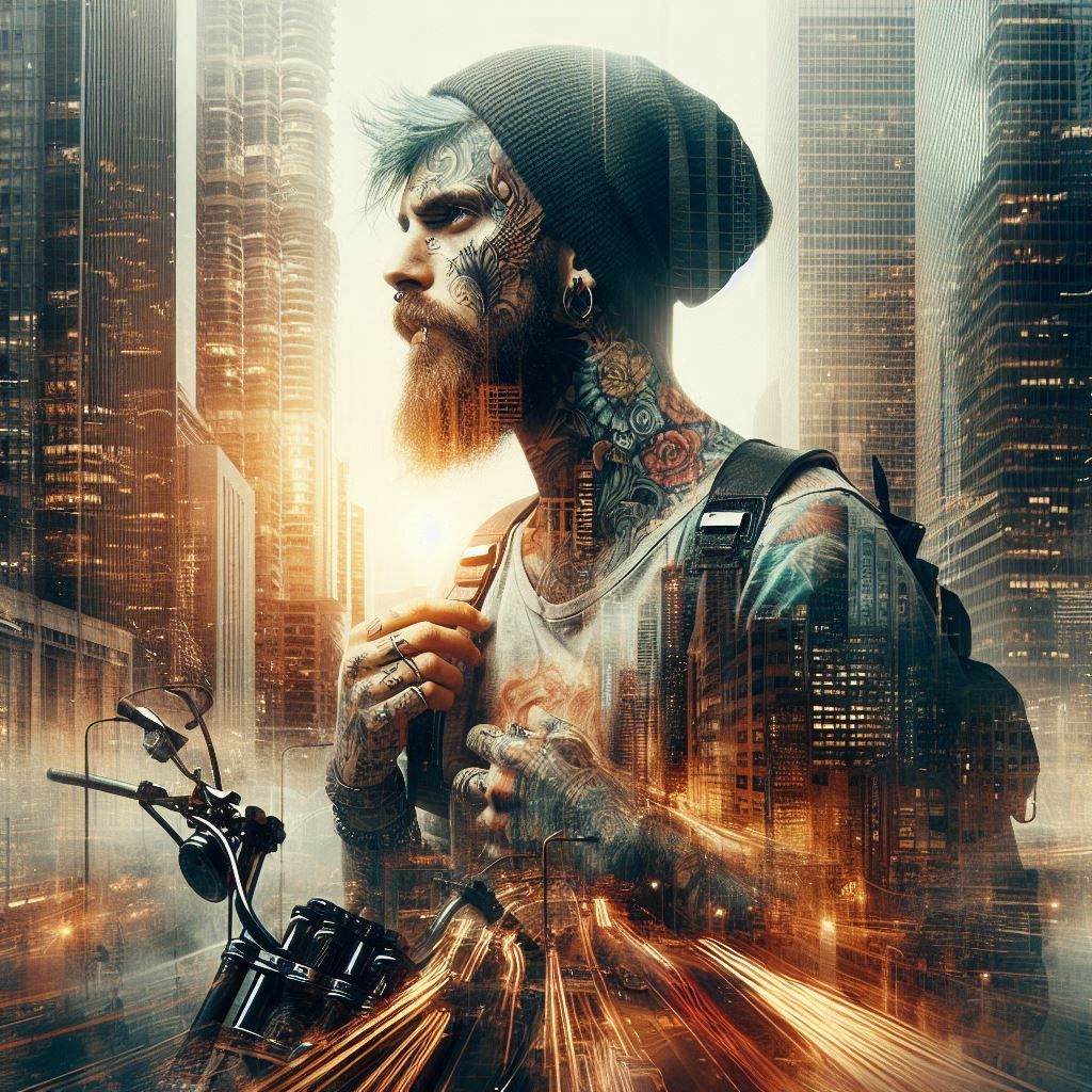 double exposure beautiful fantasy portrait landscape..