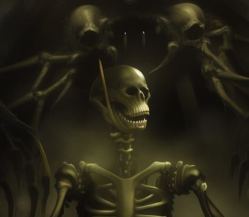 Skeleton King - AI Generated Artwork - NightCafe Creator