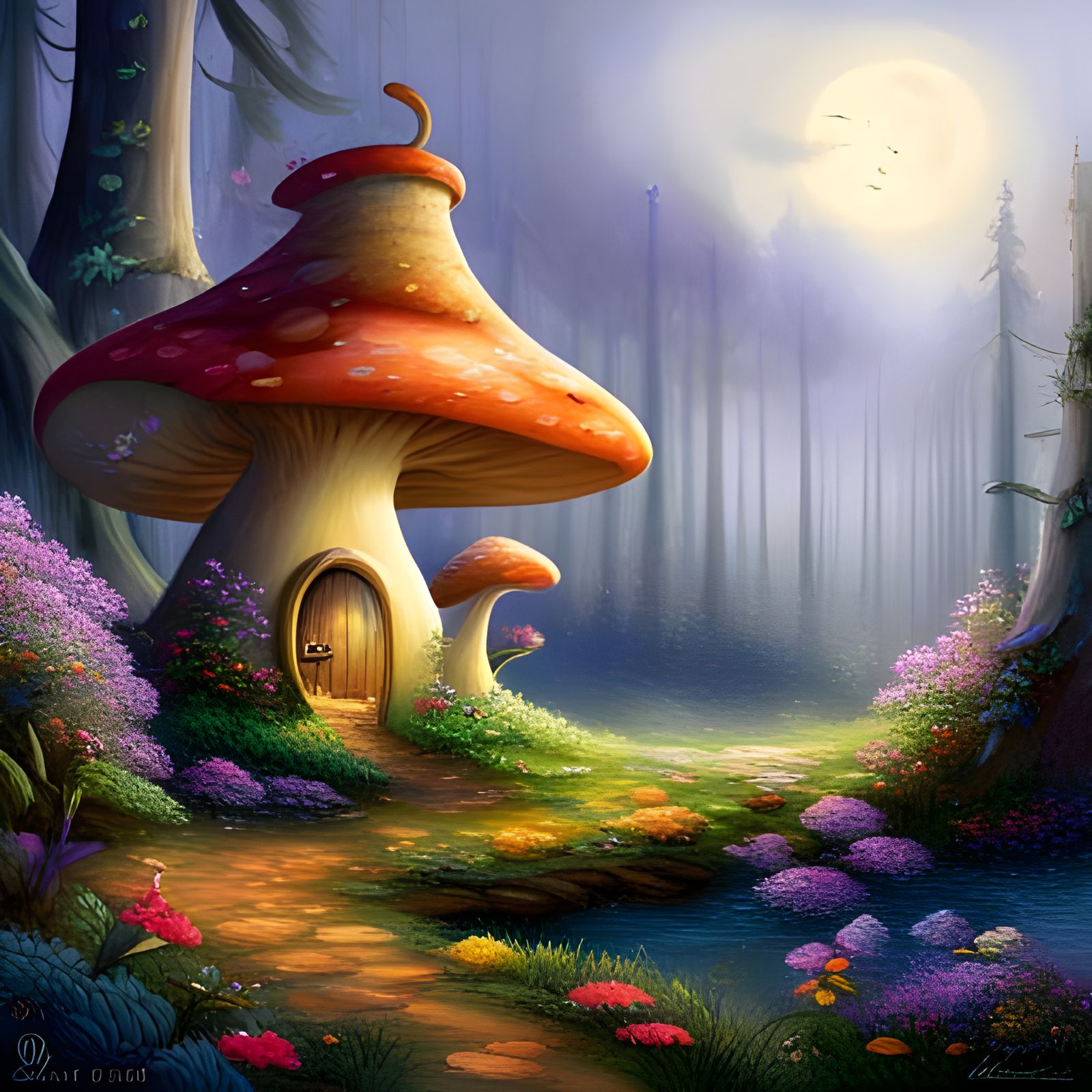 mushroom house  by @Narolinus