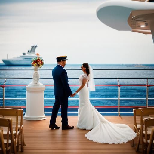 a wonderful wedding on a cruise ship bride and groom