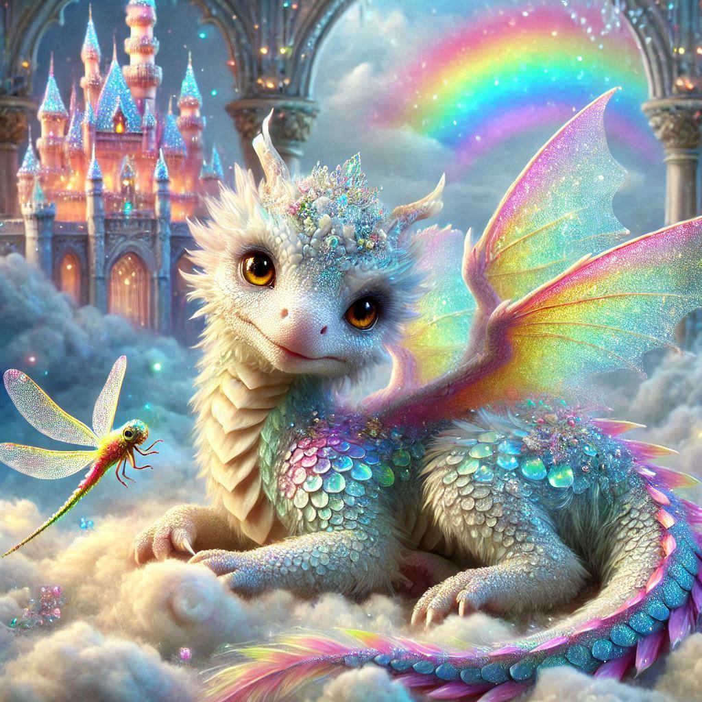 Aurora the Rainbow Shimmer Dragon