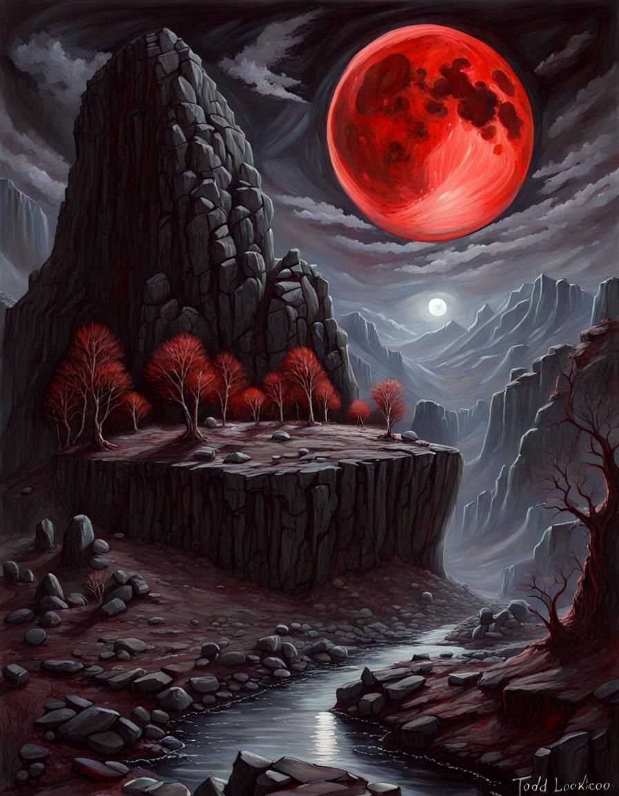 The Blood Moon - AI Generated Artwork - NightCafe Creator