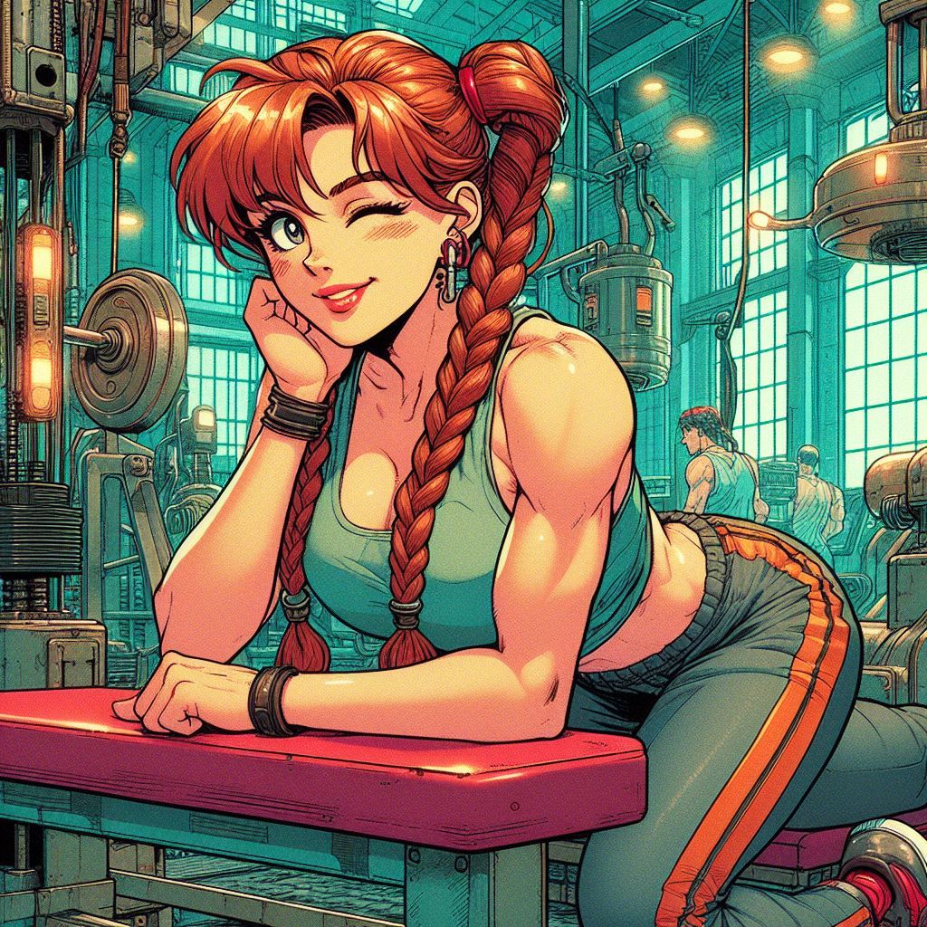 Japanese comic fitness-mom